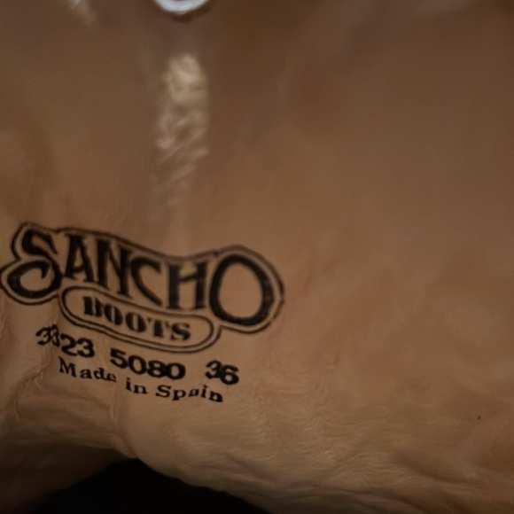 Vintage Authentic Genuine Leather Leather Sancho Cowgirl Boots Tan Size 36 - Picture 7 of 7